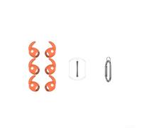 Lot de 3 paires de crochets d'oreille antidérapants en silicone compatibles avec Galaxy Buds3 FE - Embouts souples pour un ajustement sûr et une protection contre les rayures - Noir (orange)