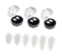 Lot de 3 Paires de de Vampire pour prothèses dentaires d'halloween (2 pièces de 13 mm + 2 pièces de 15 mm + de 17 mm)