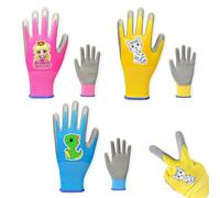 Lot de 3 paires de gants de travail pour enfants de 9 à 12 ans, revêtement en latex antidérapant, gants de jardinage pour enfants,Gants de Jardinage pour Enfants,gant jardinage enfant
