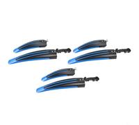 Lot de 3 paires de garde-boue avant et arrière en polypropylène pour protection des roues de vélo avec tiges de selle de 25,4 à 28,6 et 31,8 mm (bleu noir)