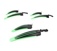 Lot de 3 paires de garde-boue avant et arrière pour vélos avec tige de selle de 25, 4 mm, 28, 6 mm, 31 et 8 mm, conçus pour aider à prévenir les éclaboussures de boue pendant la conduite (vert noir)