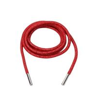 Lot de 3 paires de lacets brillants en strass pour chaussures de sport, sacs, ceintures, 4 mm, Rouge (2 pièces), 160cm