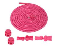 Lot de 3 paires de lacets magnétiques avec boucle en métal - Lacets élastiques sans nouage - Pour enfants, adultes et personnes âgées, Rose rouge / 3 paires, Taille unique