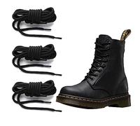 Lot de 3 paires de lacets ronds - Diamètre : environ 4 mm - Extrêmement résistants à la déchirure - Longueur : 120 cm - Noir - Lacets élastiques pour chaussures de randonnée, de travail et de