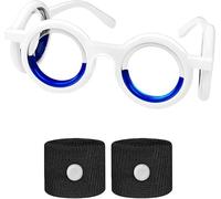 Lot de 3 paires de lunettes anti-mal des transports Motion Sickness Lunettes et bracelet contre le mal de mer Motion Sickness Patch Soulagement du mal des transports Maladie de l'air Lunettes