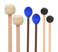 Lot de 3 paires de maillets de percussion professionnels pour marimba, xylophone, grosse caisse, pointe en feutre, poignée en bois pour groupe de concert, accessoires d'éducation musicale