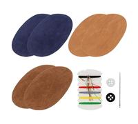 Lot de 3 paires de patchs pour coudes, 1 kit de couture, patchs pour vêtements, coudes et genoux, accessoires de réparation en daim, rustines avec tissu de réparation de trous, réparation