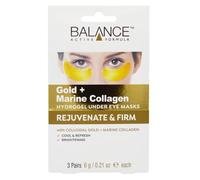 Lot de 3 paires de patchs pour les yeux en hydrogel formule active dorée.