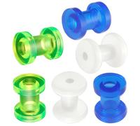 Lot de 3 paires de plugs d'oreille en acrylique pour piercing de corps 6 g 4 mm