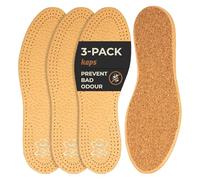 Lot de 3 Paires de Semelles de Chaussures de Qualité Supérieure en Cuir de Mouton Tanné Végétal de Qualité Supérieure et Liège Naturel, Ensemble de Liège Kaps Pecari (Femmes / 4 UK / 37 EUR)