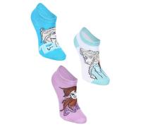 Lot de 3 Paires de Socquettes La Reine des Neiges, Coton, Motifs Disney, Style Décontracté, Pour Fille, Tricot Doux, Coloris Variés (FR/ES, Numérique, 27, 30, Taille normale, Rose)