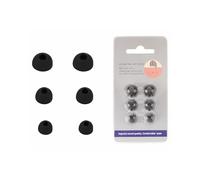 Lot de 3 paires d'embouts de rechange en silicone pour écouteurs intra-auriculaires Anker Soundcore R50i/P20i daunke - 3 tailles différentes (S/M/L) - Doux et confortables - Noir