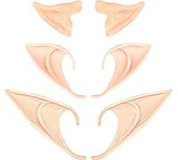 Lot de 3 paires d'oreilles d'elfe en latex - Oreilles de gobelin douces et pointues pour Halloween, Noël, cosplay, Autres pierres précieuses