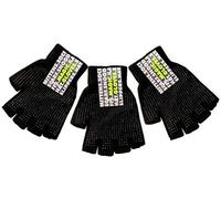 Lot de 3 paires mitaines avec paume antidérapente, taille unique, noir - GL310
