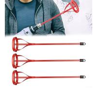 Lot de 3 palettes de mélange robustes pour perceuses électriques, mélangeur de plâtre en acier avec tige hexagonale, tige d'agitation de 40 cm pour mortier, coulis