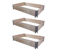 Lot de 3 palettes pliables 120 x 80 x 19,5 cm