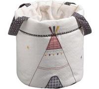 Lot de 3 panières gigognes en tissu en coton - timouki beige TU