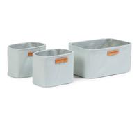 Lot de 3 paniers à suspendre table à langer Evolux gris clair