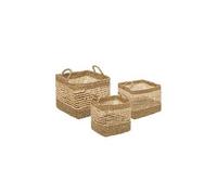 Lot de 3 paniers carrés "notin" 35cm naturel