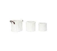 HOME DECO FACTORY – Panier de rangement RG0039 Effet fourrure 30 cm Blanc pour jouets et vêtements