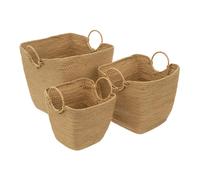 Lot de 3 Paniers de Rangement "Solar" 34cm Naturel
