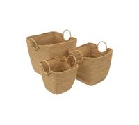 Paris Prix Paniers de rangement Solar 34 cm naturel – Lot de 3