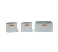 Childhome Paniers de rangement à suspendre Lot de 3 avec crochet Gris clair