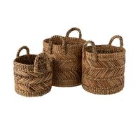 Lot de 3 Paniers de Rangement Tressé "Hollis" 47cm Naturel