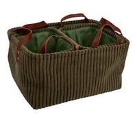 HOME DECO FACTORY - RG0038, Panier de Rangement en Velours Côtelé, Design Élégant et Polyvalent, Conçu pour Jouets et Accessoires, Dimensions H20cm, Couleur Verte