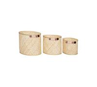 - Lot de 3 Paniers Enfant "Campagne" 38cm Beige