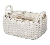 Lot de 3 Paniers Gigognes Tricot Blanc - ORIKA - ALTOBUY Blanc