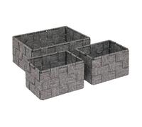 Lot de 3 paniers Lise gris - 5 five simply smart