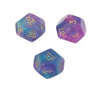 Lot de 3 panneaux d'astrologie 12 côtés en résine psycho pour jouets de divination