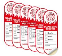 Lot de 3 panneaux d'avertissement « In Case of Emergency Please Save Our Pets in Home » - 14 x 4,4 cm - En vinyle - Protection UV - Fabriqués aux États-Unis Sigo Signs