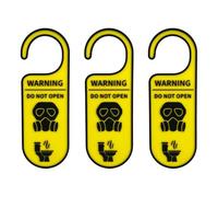 Lot de 3 panneaux de porte « Do Not Disturb » pour salle de bain - Panneau d'avertissement « Do Not Open Doors » - Fournitures de salle de bain - Panneau de porte occupé à suspendre