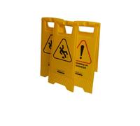 Lot de 3 panneaux de sécurité pour nettoyage de sol avec inscription « Warning »