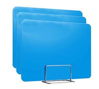 Lot de 3 panneaux de séparation pour bureau - 30 x 90 cm - Bleu