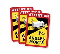 Lot de 3 panneaux de signalétique angle mort pour camion (Magnétique)
