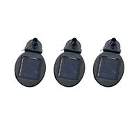 Lot de 3 panneaux photovoltaïques de rechange avec charges de rotation - Panneau PV rond/carré pour éclairage de jardin extérieur
