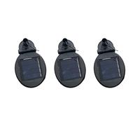Lot de 3 panneaux photovoltaïques de rechange avec charges de rotation - PVs rondes/carrés pour éclairage de jardin extérieur