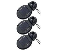 Lot de 3 panneaux photovoltaïques de rechange avec charges de rotation - Rond/carré pour éclairage extérieur de jardin - Petit pour un éclairage facile à transporter