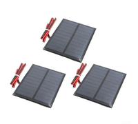 Lot de 3 panneaux solaires 5 V 1 W cellule polycristalline pour modèles d'énergie renouvelable - Unité résistante aux intempéries pour lampes de pelouse Gadgets 100 x 70 mm
