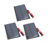 Lot de 3 panneaux solaires 6 V 1 W, cellule solaire avec câble de 30 cm, revêtement en résine époxy pour projets scientifiques de bricolage, alimentation et chargement de batterie