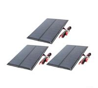 Lot de 3 panneaux solaires en polysilicium 5 V 1 W pour projets scientifiques de bricolage, lumières extérieures et chargeurs de téléphone - Compact 100 x 70 mm en résine époxy solaire C
