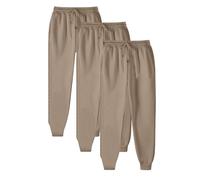 Lot de 3 Pantalons Sport Femme/Homme Ceinture Elastique avec Bas cintré Pantalons Long Uni-Couleur avec Poche À Cordon De Serrage Joggers Casual Pants pour Gym Sport Jogging Running