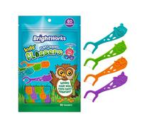 Lot de 3 paquets de 180 fils dentaires aromatisés aux baies pour enfants avec poignées à base de plantes, animaux colorés ajoutent du plaisir à soutenir des habitudes saines, poignée facile à prendre en main et fil dentaire enduit de fluorure, 60 pièces