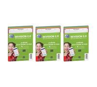 Lot de 3 Paquets de Fiches Bristol Oxford - 32 feuilles - 14,8x21 cm - Petits carreaux 5x5 - Couleurs assorties