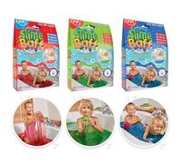 Lot de 3 paquets de slime Baff de Zimpli Kids, rouge, vert et bleu, transforme l'eau en slime gluant et coloré, kit de fabrication de slime pour enfants, cadeau d'anniversaire pour garçons et filles,