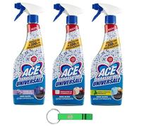 Lot de 3 paquets de test Ace Sgrassatore Universale, dégraissant universel, citron vert et menthe poivrée + fleurs de lavande + spray de Marseille 600 ml + porte-clés Beni Culinari gratuit