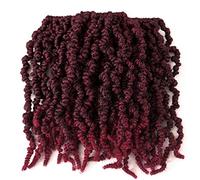 Lot de 3 paquets de tresses synthétiques courtes et bouclées au crochet de 25,4 cm, 15 mèches/lot, ombré, tresses au crochet - Fibre moelleuse et bouclée